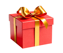 Beautiful gift box with a ribbon